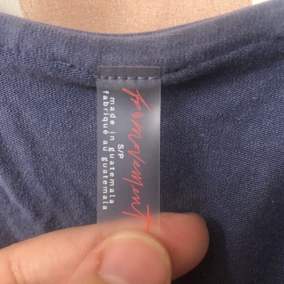 NWOT Free People Movement Blue Indigo Hot Shot Mini Dress Romper Size Small - Picture 14 of 15